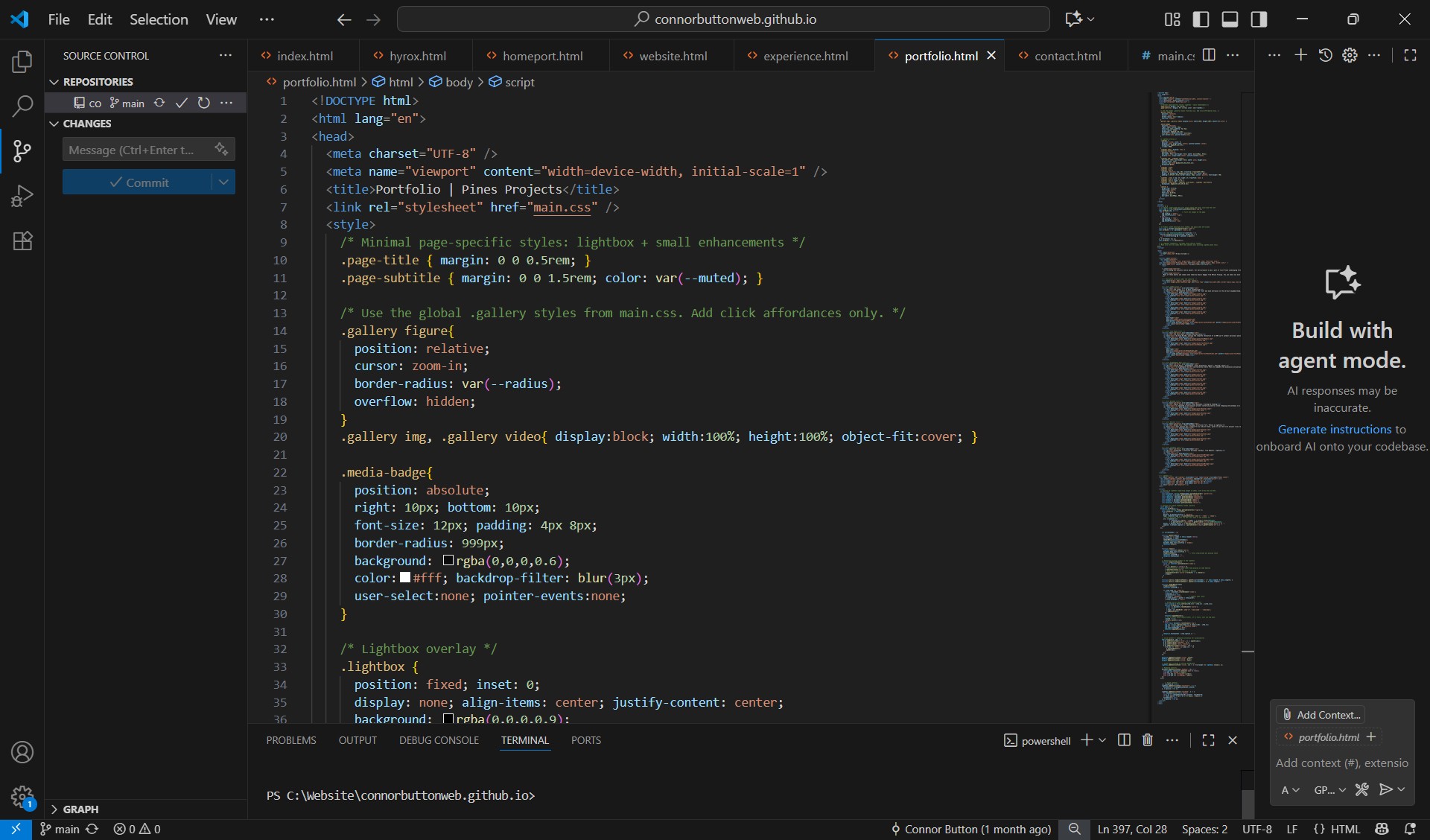Screenshot of this website